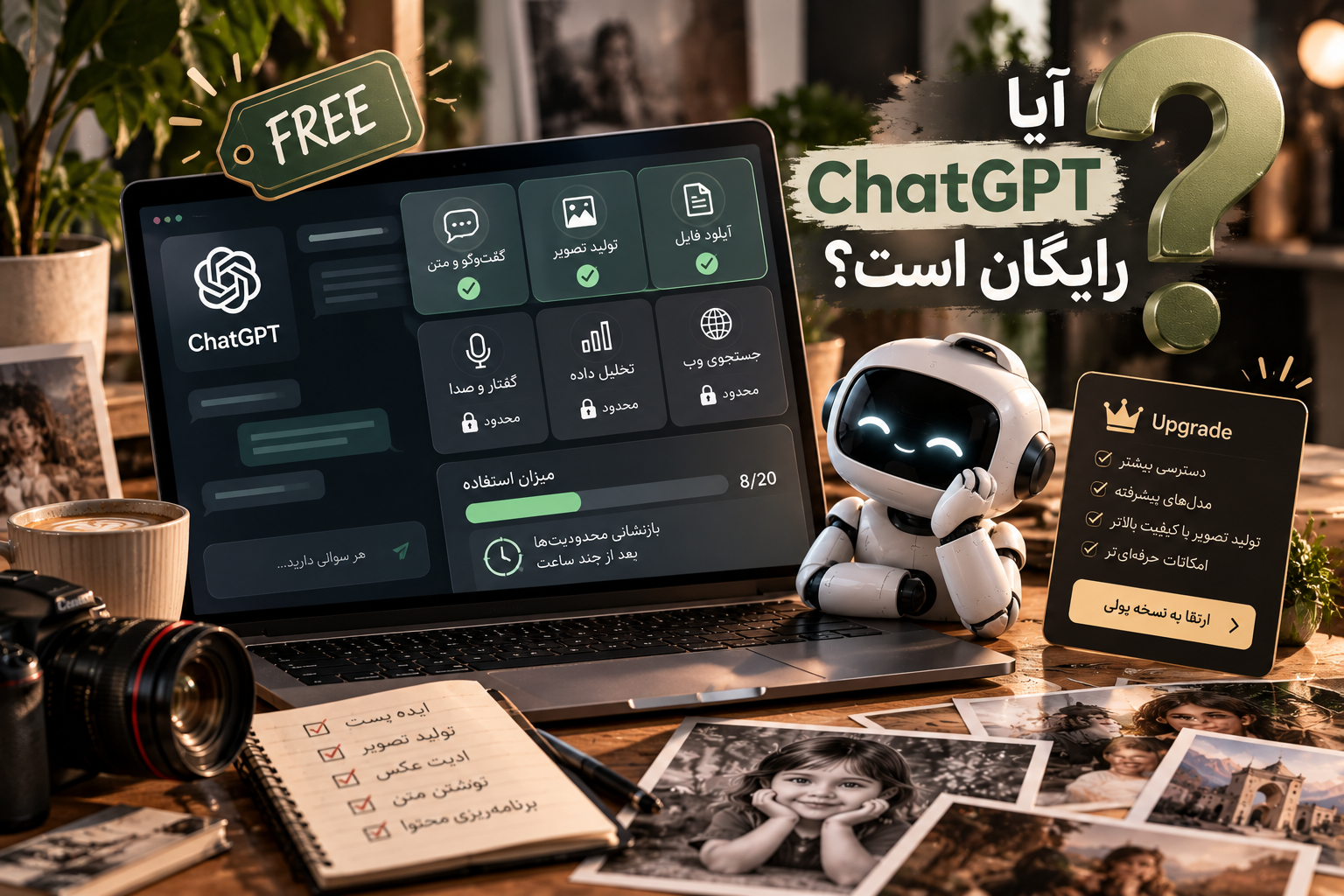 هوش مصنوعی رایگان چیست و چه محدودیت‌هایی برای ساخت عکس، ویدئو و تولید محتوا دارد؟